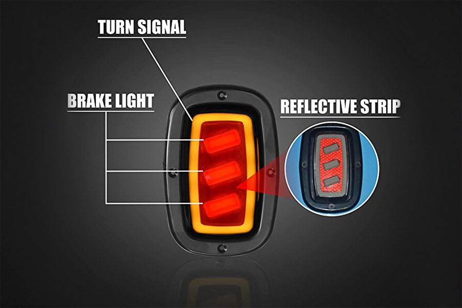 ชุดไฟ LED Deluxe Plus (Fit Club Car DS 1993-UP รถกอล์ฟที่ใช้แก๊สและไฟฟ้า)