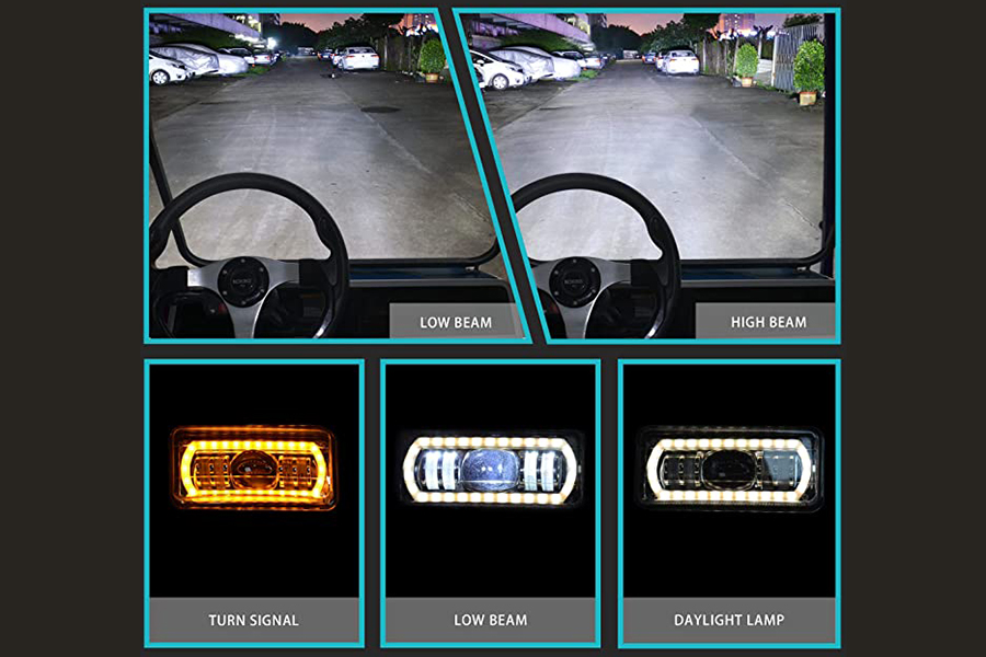 ชุดไฟ LED Deluxe Plus (Fit Club Car DS 1993-UP รถกอล์ฟที่ใช้แก๊สและไฟฟ้า)